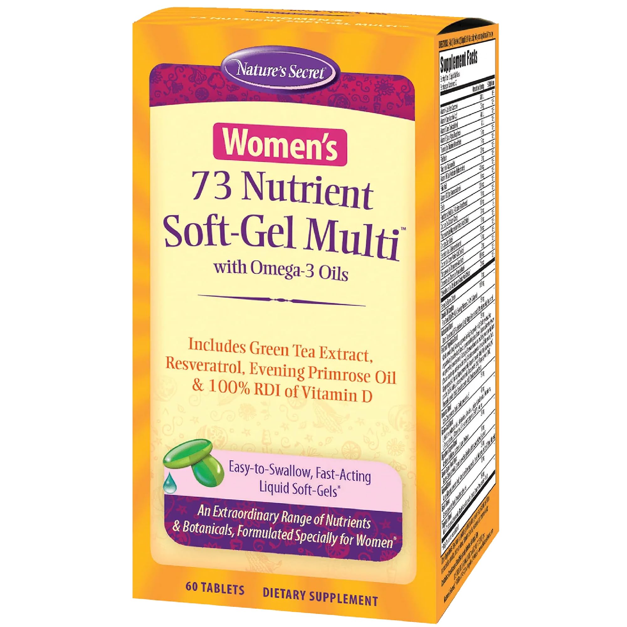 Amazon.com: Nature's Secret Women's 73 Nutrient Soft-Gel Multi